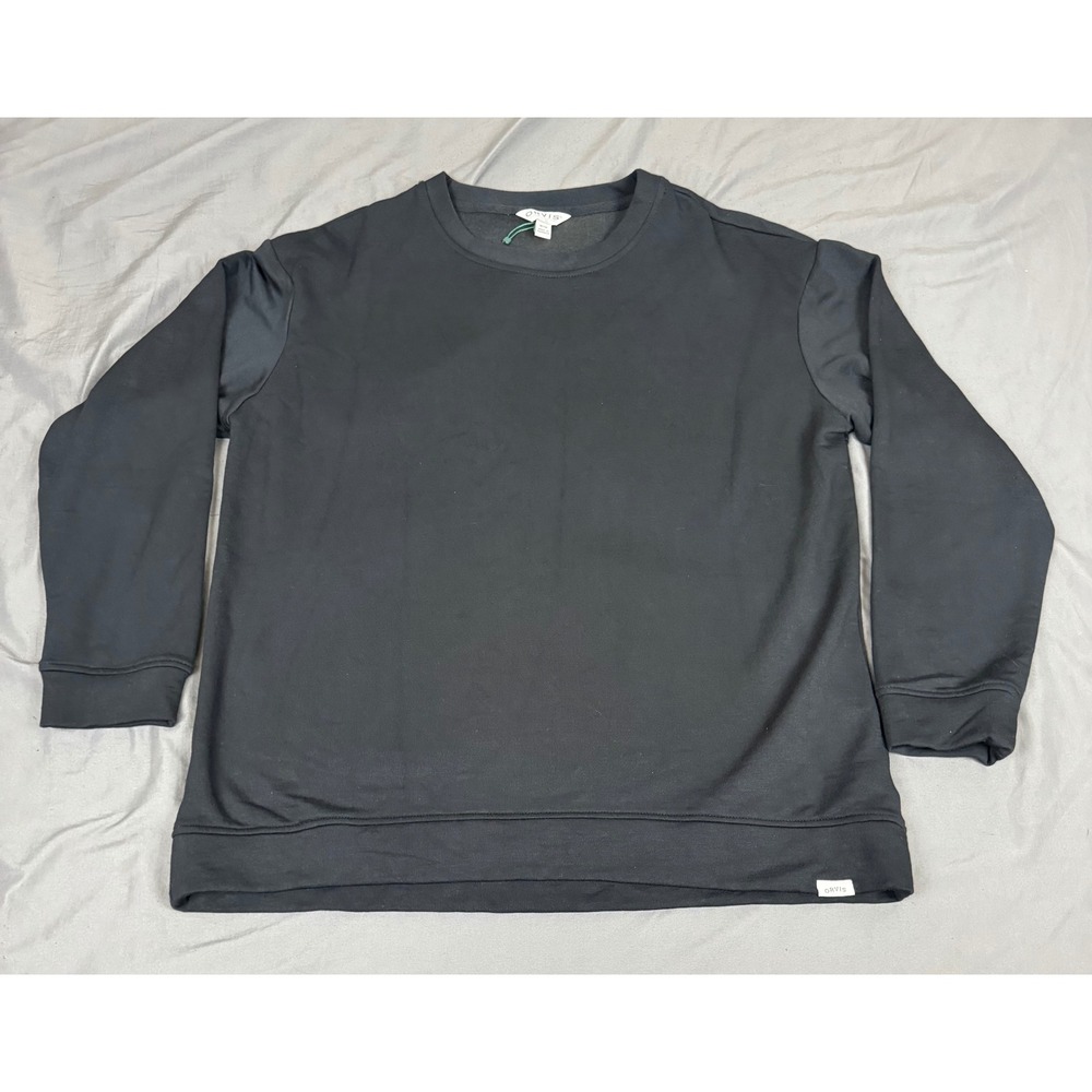 Orvis Classic Collection Mens Medium Black Fleece Crewneck Sweatshirt‎  NWOT